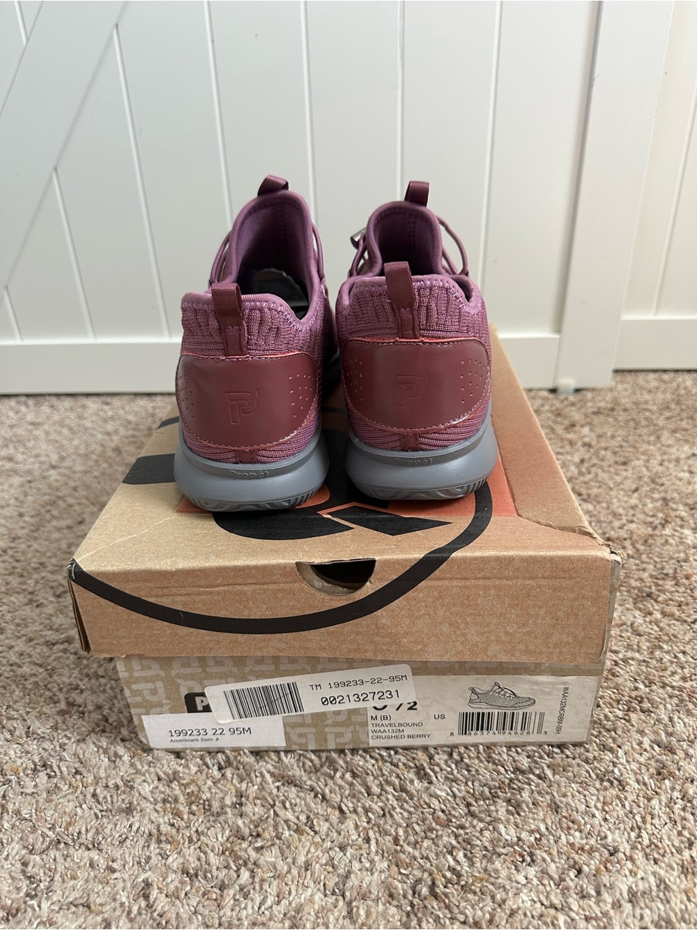 Propet TravelBound Women’s 9.5 M Berry Knit Bungee Comfort Sneakers New in Box - Picture 4 of 10